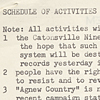 Schedule of activities during Catonsville 9 trial week: 6-12 October 1968
