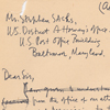 Letter from Daniel Berrigan to Stephen Sachs of March 26, 1969